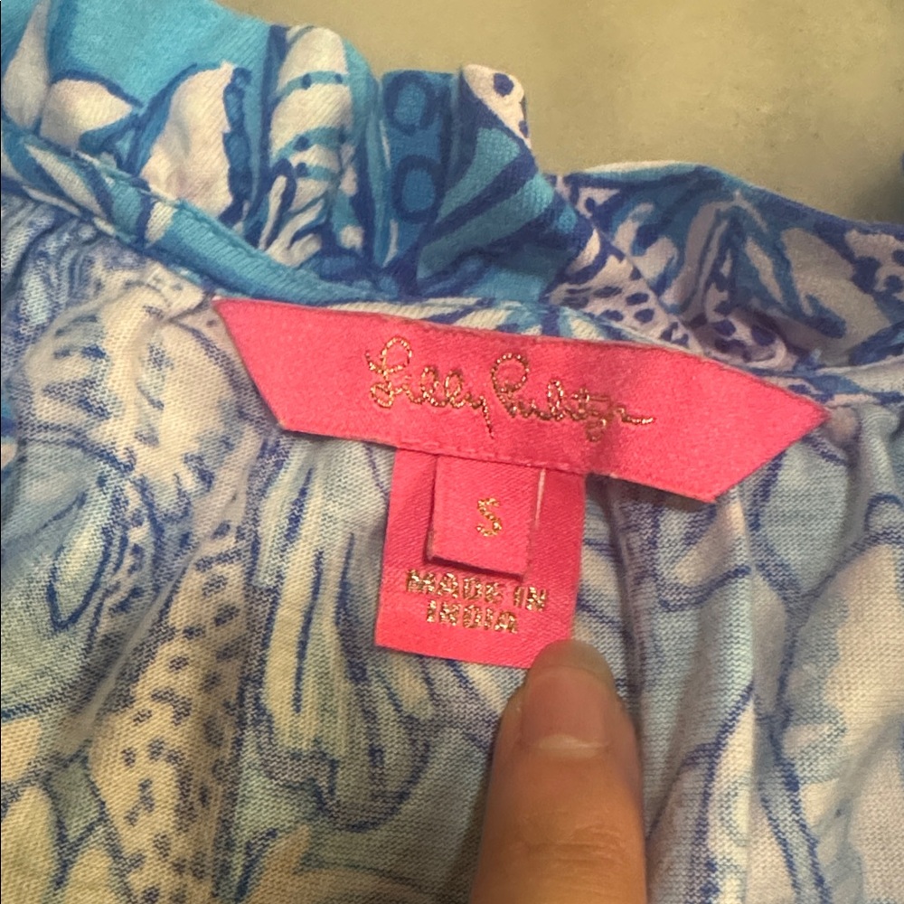 Lilly Pulitzer Malone Dress - Amalfi Blue Sound the Sirens - Picture 4 of 7